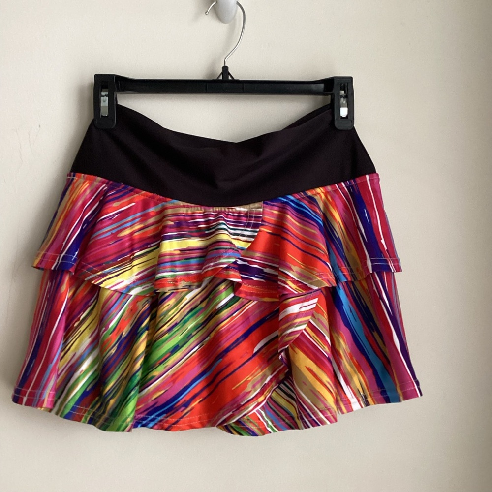 Faye + Florie Holly Tennis Skirt Small Multicolor Stripe Skort